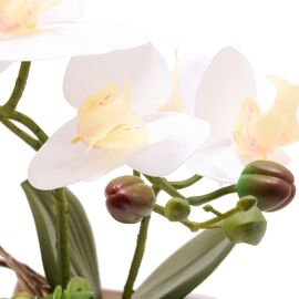 **MULTI 2** Artificial White Potted Orchid Small