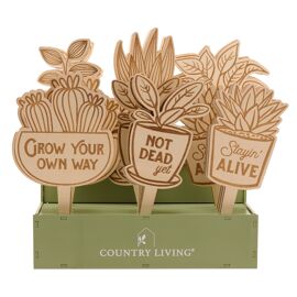 **ASTD MULTI 24** Country Living Funny Plant Markers CDU