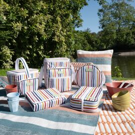 Country Living Großer gewebter gestreifter Outdoor-Teppich – 120 cm x 170 cm