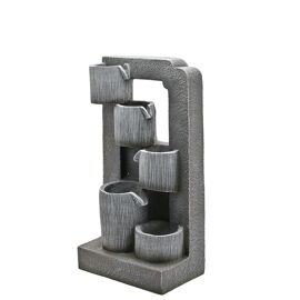 Country Living Water Fountain Containing 5 Pots & 3 Lights