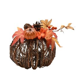 Country Living Handmade Natural Rattan Pumpkin Decoration