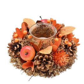 Country Living Natural Handmade Autumn Candle Holder - Small