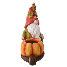 Country Living Outdoor Autumnal Gonk Pushing Pumpkin Wheelbarrow