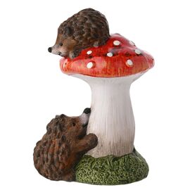 Country Living 2 Hedgehogs On A Toadstool