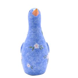 Country Living Floral Duck Resin Figurine