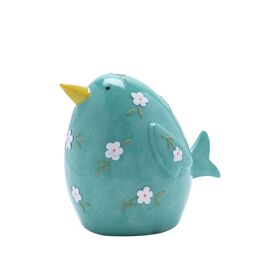 Country Living Floral Bird Resin Figurine