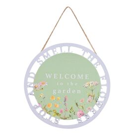 **MULTI 5** Country Living Hanging Plaque "Stop and Smell the Flowers"