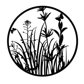 Country Living Metal Wall Art 60cm - Wild Flowers