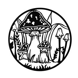 Country Living Metal Wall Art 60cm - Toadstool