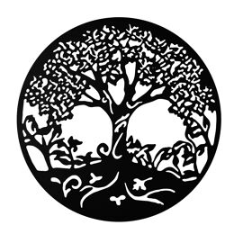 Country Living Metal Wall Art 60cm - Woodland Tree
