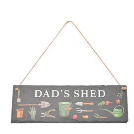 Country Living 30 x 10cm Slate Hanging Plaque "Dads Shed"