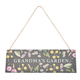Country Living 30 x 10cm Slate Hanging Plaque "Grandma's Garden"