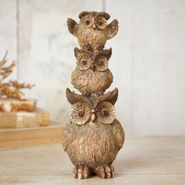 Country Living Stack Of Owls - 21.5cm