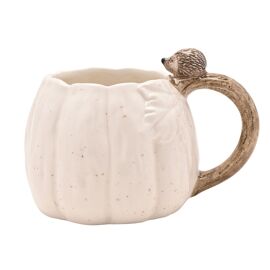 **MULTI 2** Country Living Pumpkin Mug with Hedgehog On The Handle