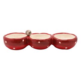 Country Living Toadstool & Hedgehog Triple Dish Serving Tray