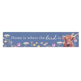**MULTI 6** Country Living Highland Cow Mantle Plaque 20cm "Love You to the Moo and Back"