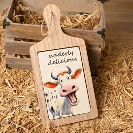 The Funny Farm Serving Board "Udderly Delicious"