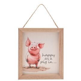 **MULTI 3** The Funny Farm Hanging Plaque - "Happy as a Pig in..."