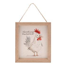 **MULTI 3** The Funny Farm Hanging Plaque - "Clucking Awesome"