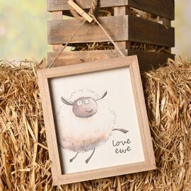 **MULTI 3** The Funny Farm Hanging Plaque - "Love Ewe"