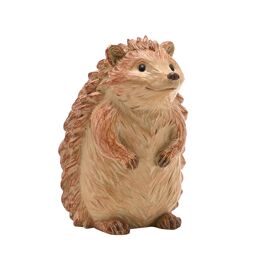 Country Living Wood Effect Resin Figurine 13cm - Sitting Hedgehog