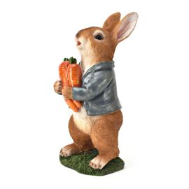 Country Living Rabbit with Bunch of Carrots Ornament