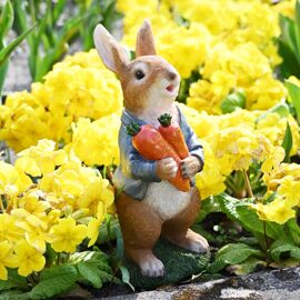 Country Living Rabbit with Bunch of Carrots Ornament