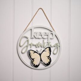 **MULTI 4** Country Living Cut-Out Sign 'Keep Growing'