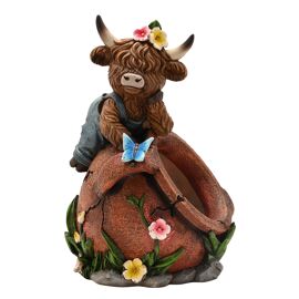 Country Living Highland Cow Spring Planter