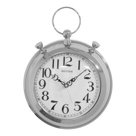 Rhythm Metal Stopwatch Style Wall Clock Silent Movement