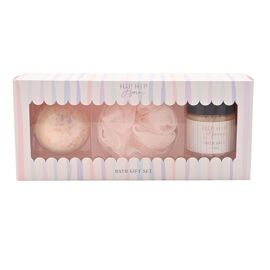 Confetti Bath Bomb, Bath Salts + Bath Puff Set