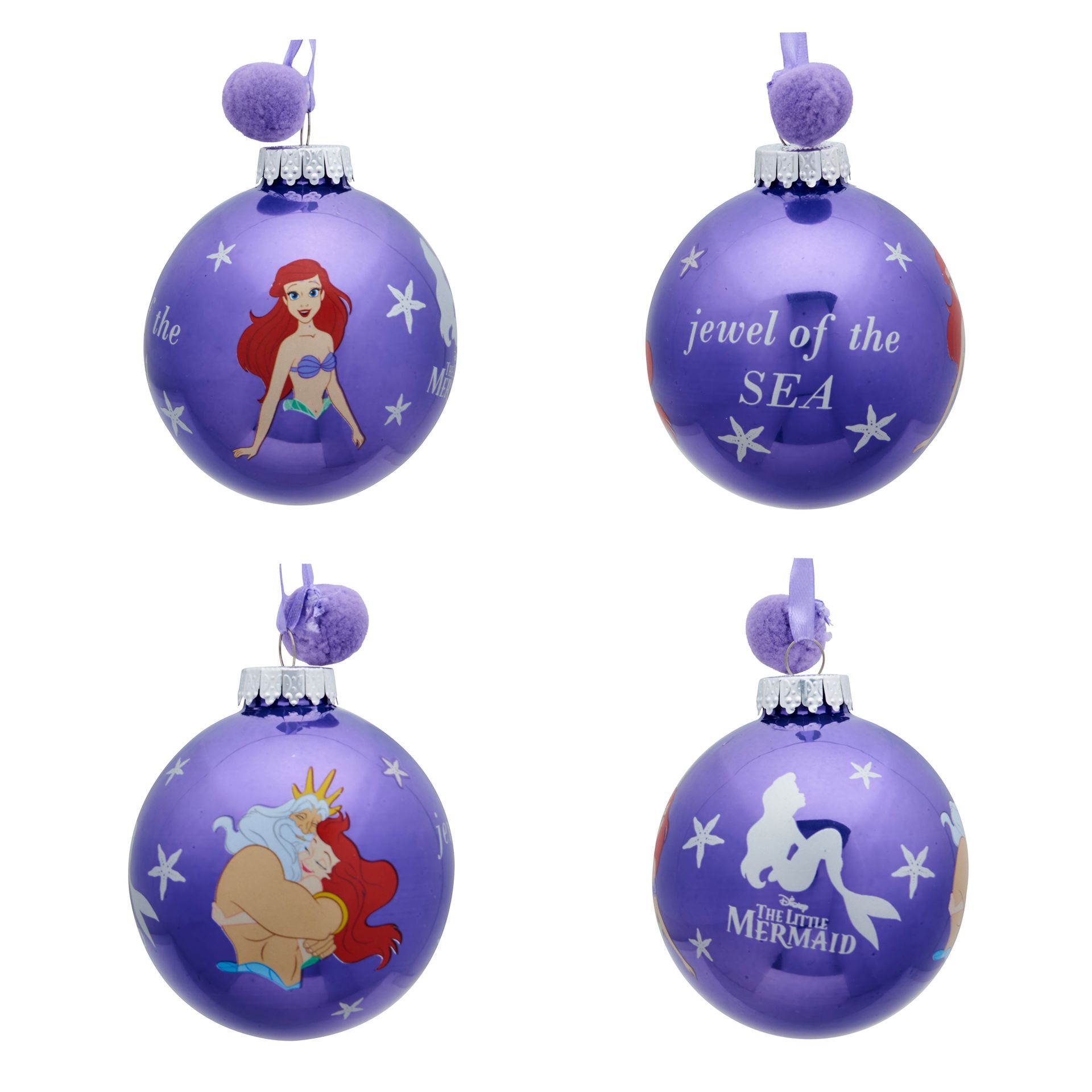 Disney Set Of 7 Baubles - The Little Mermaid 