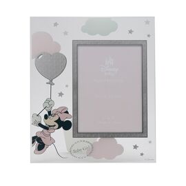 Disney 5" x 7"  Minnie Mouse Real Silver 999 Plated Glass Frame