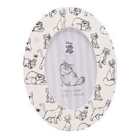 Disney Cats & Dogs Cat Print Oval Photo Frame 4" x 6"