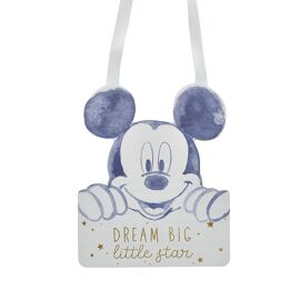 Disney Mickey Dream Big Little Star Plaque - Blue