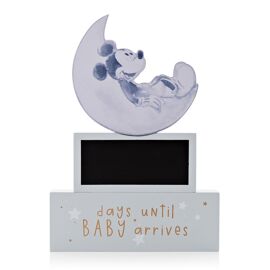 Disney Mickey Countdown to Baby's Arrival Mantel Plaque Blue