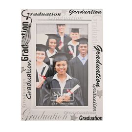 Photo Frame Alumin. Satin/Black "Graduation" 4x6 *(48/72)*