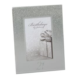 Milestones Glitter Mirror Frame 4" x 6" - 21st
