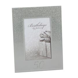 Milestones Glitter Mirror Frame 4" x 6" - 50th