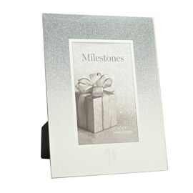 Milestones Glitter Mirror Frame 4" x 6" - 90th