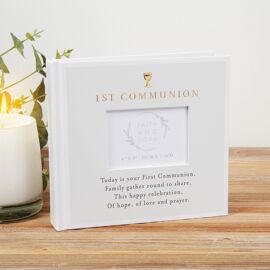 Faith & Hope First Communion Album Holds 4" x 6" Photos