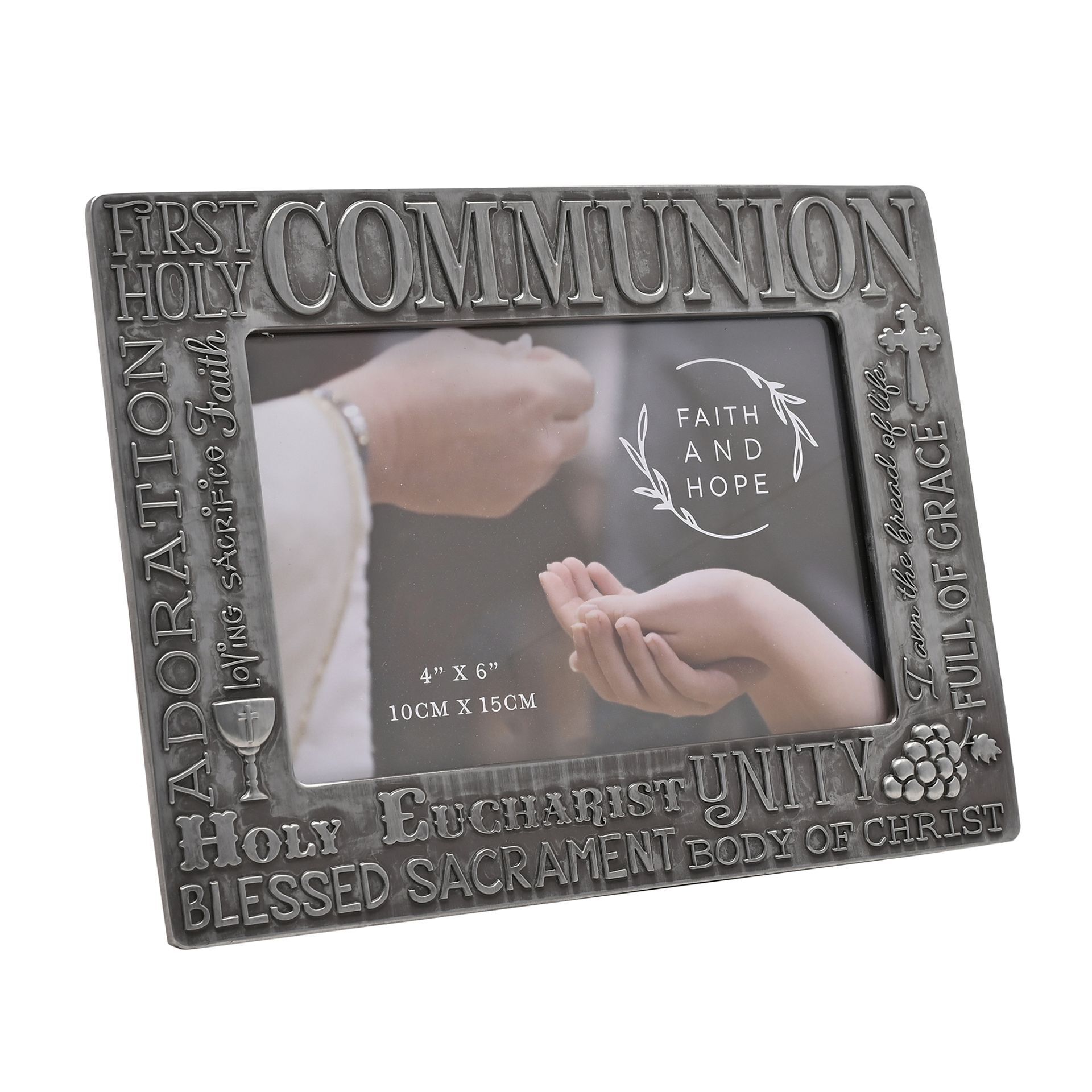 Faith & Hope Metal First Communion Photo Frame 6