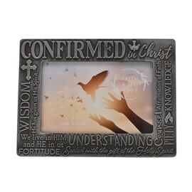Faith & Hope Metal First Confirmation Photo Frame 6" x 4"