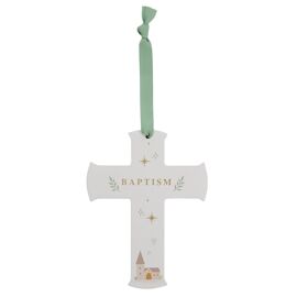 **MULTI 3** Faith & Hope Hanging Cross Plaque - Baptism
