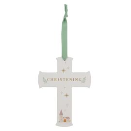 **MULTI 3** Faith & Hope Hanging Cross Plaque - Christening