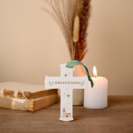 **MULTI 3** Faith & Hope Hanging Cross Plaque - Christening