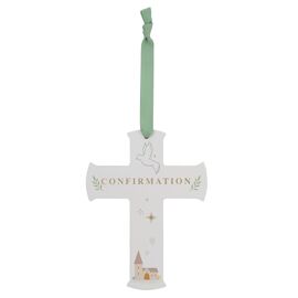 **MULTI 3** Faith & Hope Hanging Cross Plaque - Confirmation