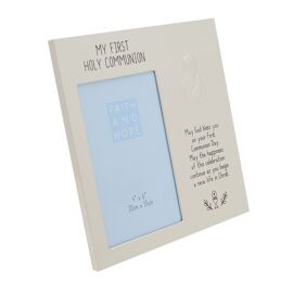 Faith & Hope Embossed Frame 4" x 6" - First Communion Boy