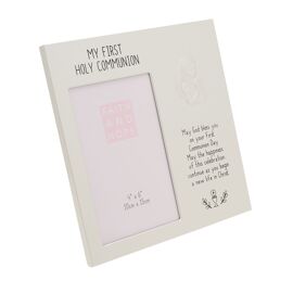 Faith & Hope Embossed Frame 4" x 6" - First Communion Girl