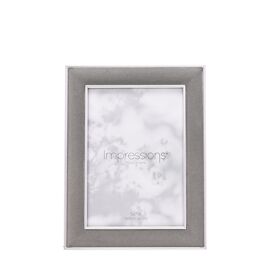 Impressions Silver Frame with Grey Velvet - 5" x 7"